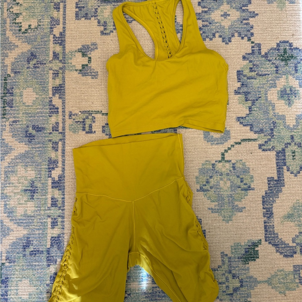 Aerie Yellow Athletic Shorts